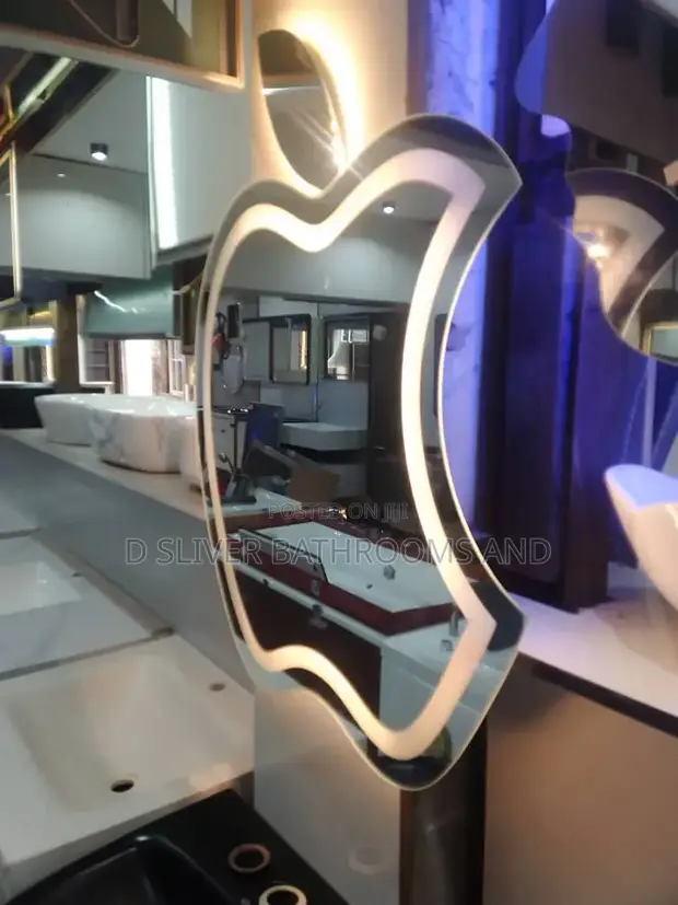 Apple Shape LED Wall Mirror - 1