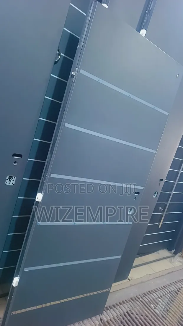Brand New 900x210mm 3ft Israeli Gray Security Doors - 1