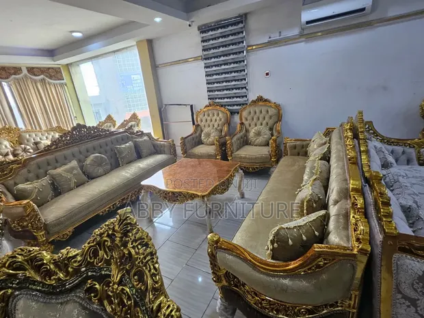 Classic 10-Seater Turkey Sofa Set with Center Table - 1