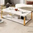 Simple MDF Top Center Table - 100x48x40cm - 2