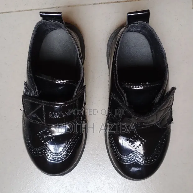 Fred Mello Patent Black School Shoes for Toddler Boys - Size 24 - 1