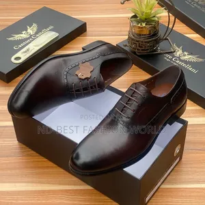 Premium Cantore Leather Shoes - Black