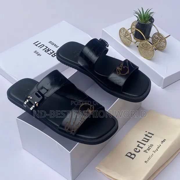 Berluti Leather Slippers - 1