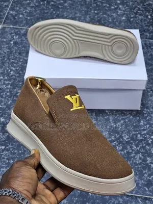 Brown & Black Louis Vuitton Loafers - Girman 42
