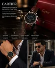 Sabon Cartier Chronograph Leather Watch Mai Girma - 4