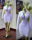 Luxury Beaded Longsleeved Blazer Dress - 4