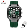 Reward Rubber Strip Stainless Steel Watch - 2