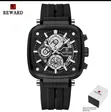 Reward Rubber Strip Stainless Steel Watch - 3