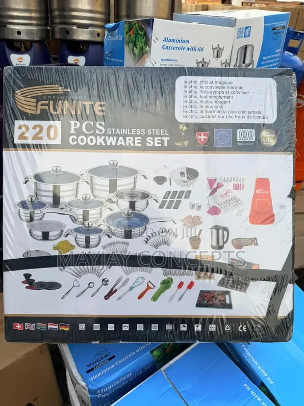 FUNITE 220PCS Bakin Karfe Kayan Girki | Cikakken Kayan Girki - 1