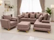 Sabon L-Shape da Single Sofa Set tare da Tebur - 1