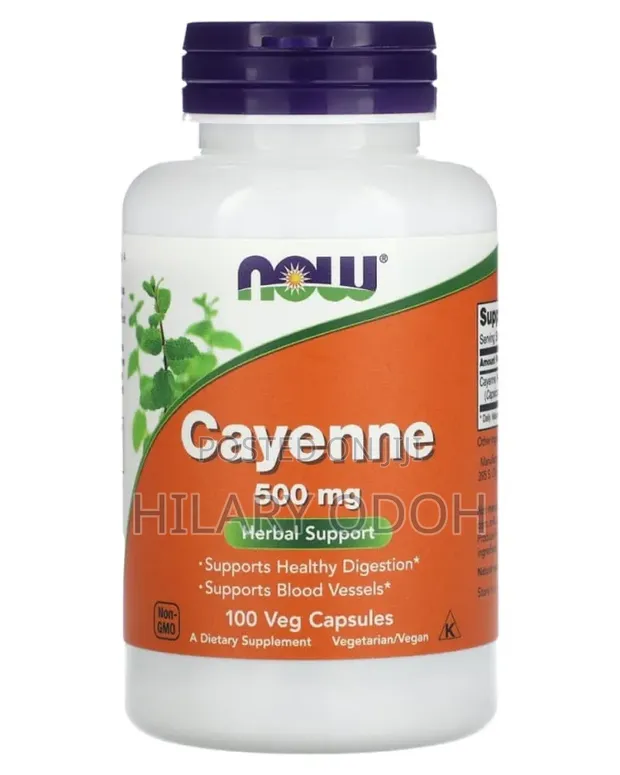 NOW Foods Cayenne Pepper 500mg, 100 Veg Capsules - 1