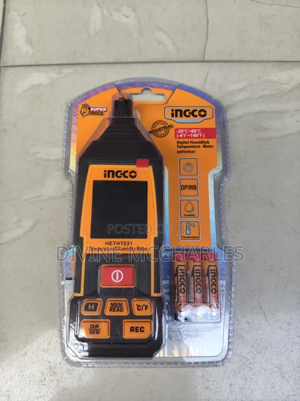 Ingco Digital Humidity and Temperature Meter HETHT031 - 1