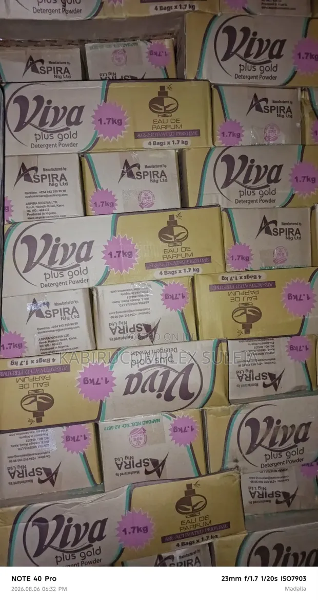 Viva Gold Laundry Detergent Powder 1.7kg x 4 - 1