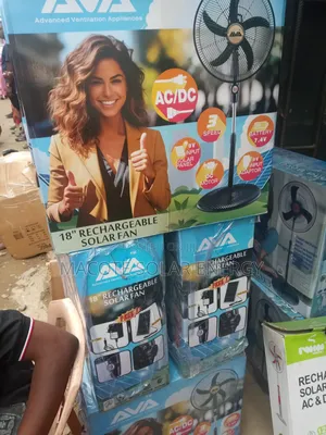 18" AVA Solar Rechargeable Fan