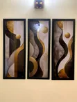 3-in-1 Modern Abstract Frames (Gold & Black) - 1