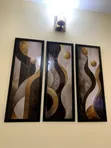 3-in-1 Modern Abstract Frames (Gold & Black) - 5