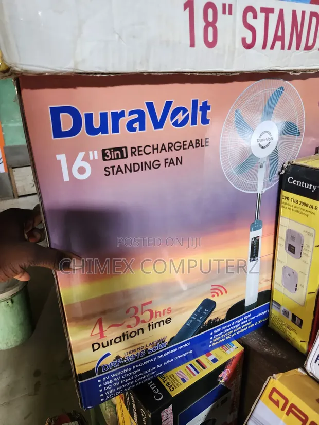 Duravolt 16" 3-in-1 Rechargeable Fan RF-3916 - 1