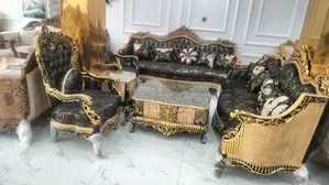 Royal Sofa Chair Set with Center Table & Stools