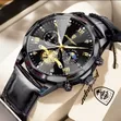 Poedagar Active Chronograph Leather Watch - 5