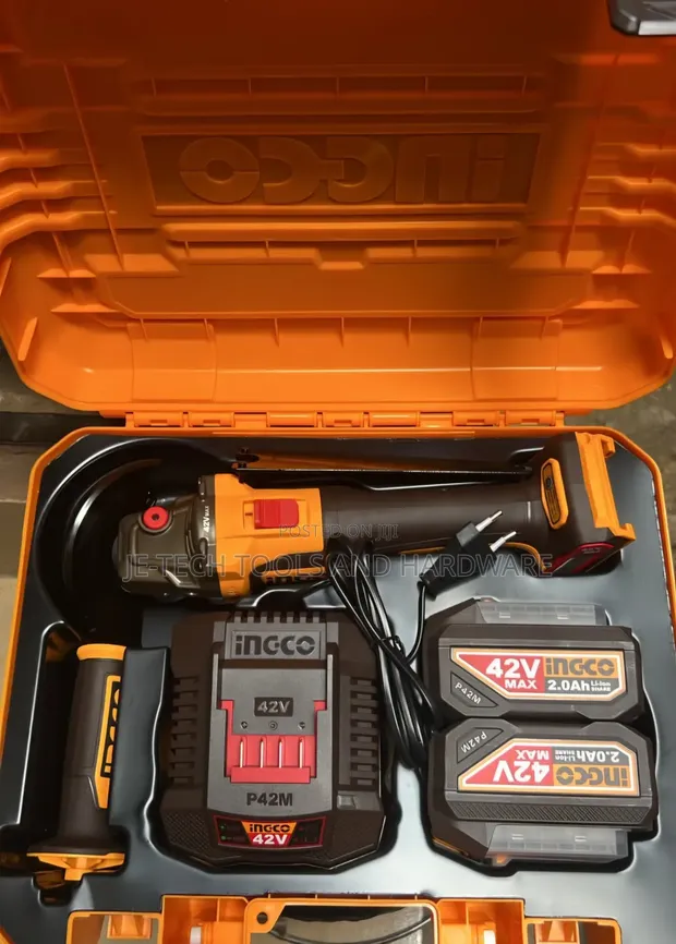 Ingco 42V MAX Cordless Angle Grinder - 1