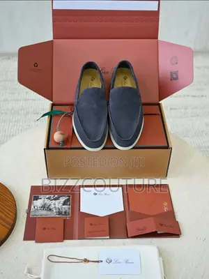 Loro Piana Asalin Takalmi Na Maza - Shuɗi Suede