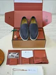 Original Loro Piana Men's Loafers - Blue Suede - 1