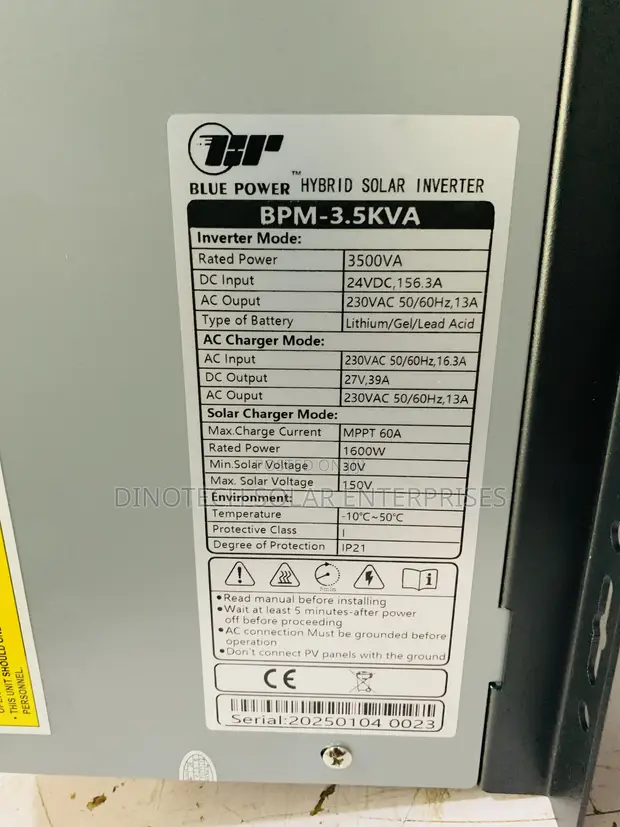 3.5kva 24v Blue Power Hybrid Solar Inverter - 1