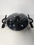 7-Hole Non-Stick Masa & Cake Maker Pan with Glass Lid - 2