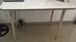 Marble Top Table with Wooden Legs - 1