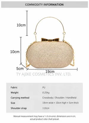 Ladies Gold Colour Clutch Purse