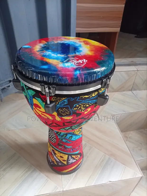 Drumfire 12" Tuneable Synthetic Head Djembe (Multicolour) - 1