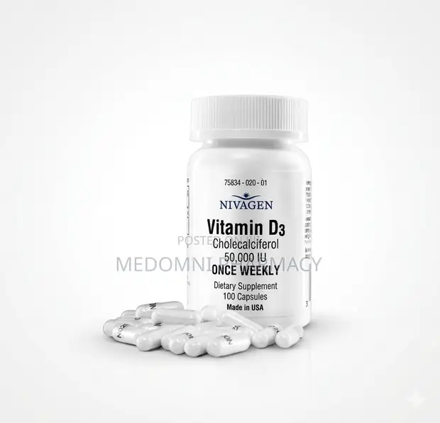 Nivagen Weekly-D Vitamin D3 50,000 IU Softgels masu Inganci - 1