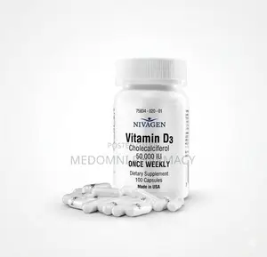 Nivagen Weekly-D Vitamin D3 50,000 IU Softgels masu Inganci