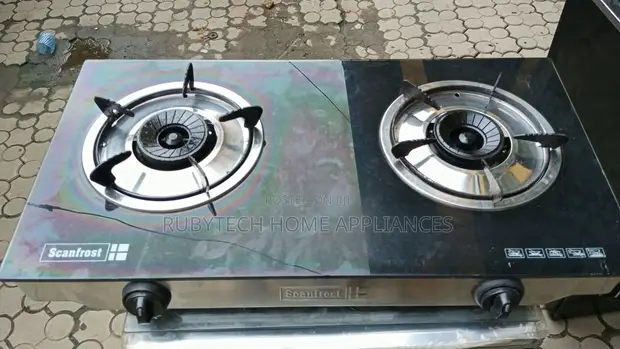Scanfrost 2-Burner Gas Cooker Mai Girman Kasa - 1