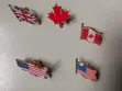 US, UK, Canadian Maple Leaf Brooch Lapel Pin - 1