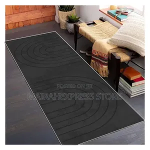 Fluffy Gray Corridor Carpet Runner - Washable