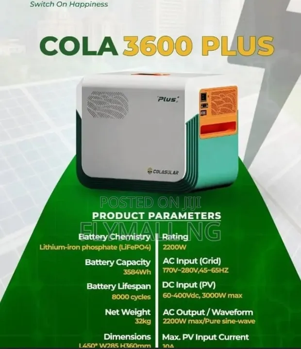 Colasolar 3.6kWh Solar Generator 2200W Power Station - 1