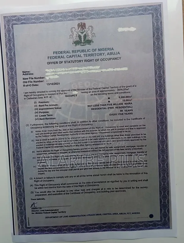 3,074.27 SQM Residential Land for Sale in Guzape 2, Abuja - 1