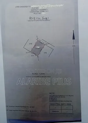 Filin 3,074.27 SQM na zama don siyarwa a Guzape 2, Abuja