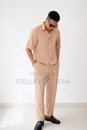 Bespoke Linen Two-Piece Set na Maza - Baki