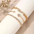 Mace-mace 3-Piece Soyayyar Zuciya Zircon na Mata - 2