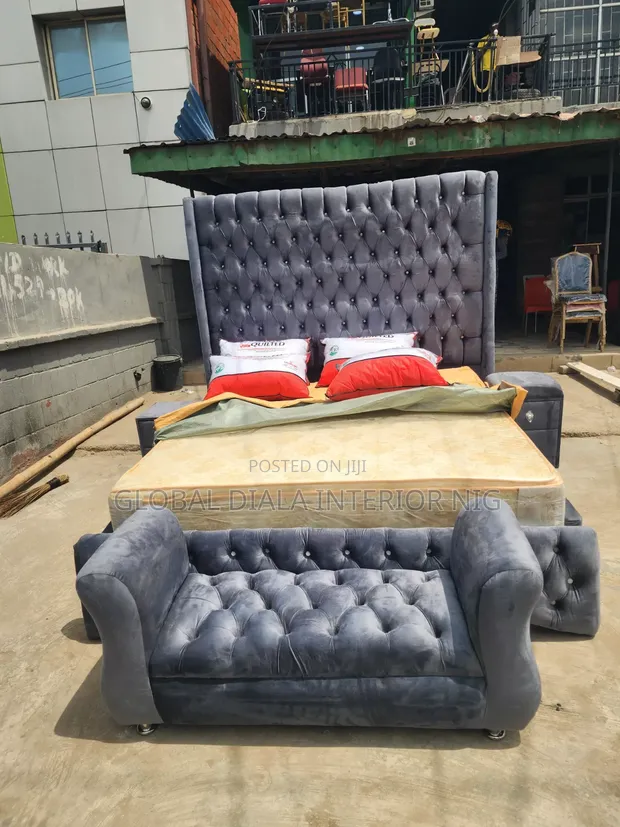 Quality 6x6 Velvet Bed Frame - 1