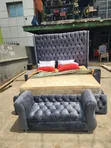 Quality 6x6 Velvet Bed Frame - 1