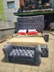Quality 6x6 Velvet Bed Frame - 2