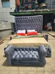 Quality 6x6 Padded Bedframe Set - 1