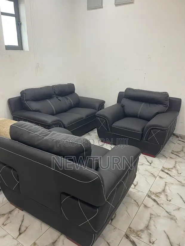 New Seven Seater Leather Sofa Set - 1