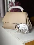 Brown Women's Genuine Leather Handbag - 1