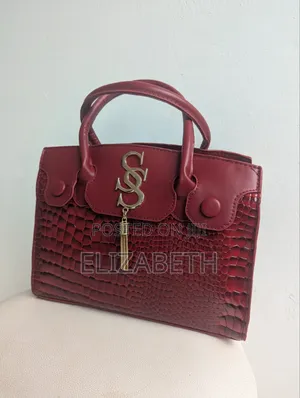 Brand New Croc-Embossed Structured Handbag