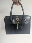 Brand New Croc-Embossed Structured Handbag - 3