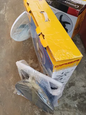 Brand New Qasa QRF-7918 18-Inch Rechargeable Standing Fan with Remote & Bulbs